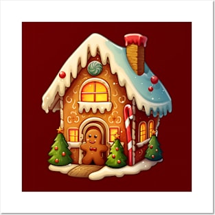 Gingerbread house Posters and Art